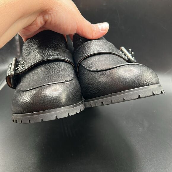 L'AMOUR DES PIEDS Quinziano Block Heel Leather Pumps Black Size 10 - Picture 9 of 10